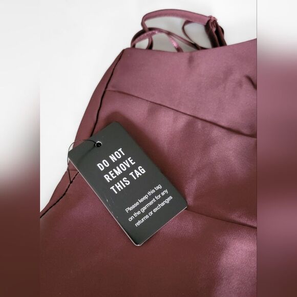 Satin Floral Twist Front Maxi Dress - Small - Picture 11 of 12